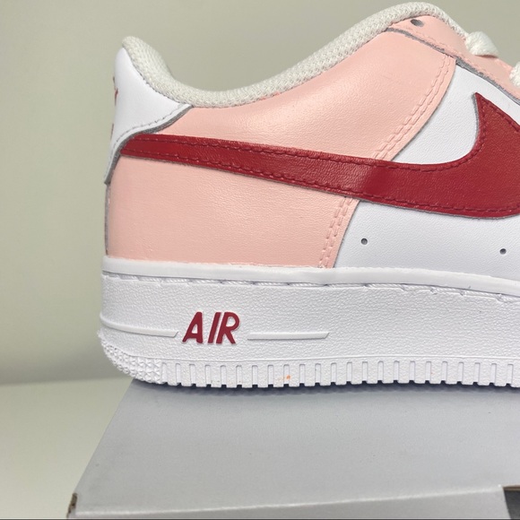 Custom Valentine’s Air Force 1 red pink - Picture 6 of 7